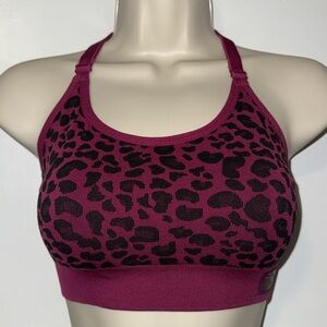 New Balance Sports Bra Purple Leopard Print Women’s L Large
